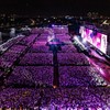 Sắc tím thương hiệu TPBank bao trùm tại Concert Em Xinh “Say Hi”tối 13/9, tại TP.HCM. (Ảnh: Vieon)