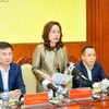 Bà Hà Thu Giang, Vụ trưởng Vụ Tín dụng các ngành kinh tế, NHNN chia sẻ tại Họp báo