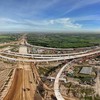 Tuyến T1 đoạn từ nút giao Quốc lộ 51 vào sân bay Long Thành. (Ảnh: Lê Toàn) 