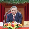 Tổng Bí thư Tô Lâm điện đàm với Tổng thống Hoa Kỳ Donald Trump. Ảnh: TTXVN 