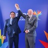 Thủ tướng Chính phủ Phạm Minh Chính và Tổng thống Brazil Luiz Inacio Lula da Silva. Ảnh: Nhật Bắc 