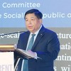 Phó thủ tướng Nguyễn Chí Dũng phát biểu tại lễ khánh thành nhà máy của Tập đoàn Coherent tại Đồng Nai. 