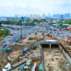 Dự án nút giao An Phú đang tăng tốc thi công để tăng tỷ lệ giải ngân vốn vào cuối năm - Ảnh: Lê Toàn
