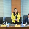Đại biểu Nguyễn Thị Thủy phát biểu tại tổ. Ảnh: PT. 