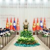 Tổng Bí thư Tô Lâm và Tổng Bí thư, Chủ tịch nước Lào Thongloun Sisoulith đồng chủ trì Cuộc gặp cấp cao giữa Đảng Cộng sản Việt Nam và Đảng Nhân dân Cách mạng Lào. Ảnh: Thống Nhất/TTXVN 