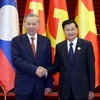 Tổng Bí thư Tô Lâm và Tổng Bí thư, Chủ tịch nước Lào Thongloun Sisoulith đồng chủ trì Cuộc gặp cấp cao giữa Đảng Cộng sản Việt Nam và Đảng Nhân dân Cách mạng Lào - Ảnh: Thống Nhất/TTXVN.