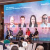 Bà Thái Minh Diễm Tú, Giám đốc Khối Marketing Techcombank chia sẻ tại diễn đàn “Thương hiệu châu Á 2025” tổ chức tại Singapore