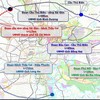 Sơ đồ hướng tuyến đường Vành đai 4 TP.HCM.