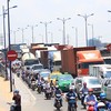 Tuyến đường dẫn vào cảng Cát Lái hiện nay vẫn thường xuyên xảy ra ùn tắc - Ảnh: Lê Anh