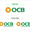 OCB lược bỏ dòng chữ “Ngân hàng Phương Đông” bên dưới logo, giữ lại biểu tượng và tên OCB.