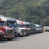 Xe hàng tại cửa khẩu Tân Thanh. Ảnh: VGP.