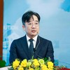 Ông Cha Ji Ho, Phó Tổng giám đốc phụ trách Trung tâm Mua hàng, Samsung Việt Nam chia sẻ tại toạ đàm. Ảnh Đức Thanh