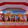 Đại diện chủ đầu tư và các đối tác thực hiện nghi thức khởi công dự án Serena Riverside .
