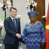 Thủ tướng Chính phủ Lê Minh Hưng tiếp bà Ngozi Okonjo-Iweala, Tổng Giám đốc Tổ chức Thương mại Thế giới (WTO). (Ảnh: Dương Giang/TTXVN)