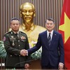 Thủ tướng Lê Minh Hưng tiếp Đại tướng Tea Seiha, Phó Thủ tướng, Bộ trưởng Bộ Quốc phòng Campuchia. (Ảnh: Lâm Khánh/TTXVN)