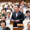 Đại biểu Lê Hoàng Anh (đoàn Gia Lai) phát biểu tại hội trường Quốc hội sáng 21/4