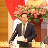 Thứ trưởng Bộ Y tế Lê Đức Luận thông tin tại buổi họp báo Chính phủ tối 4/5 - Ảnh: Đức Minh TBTC