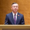 Bộ trưởng Bộ Tài chính Ngô Văn Tuấn trình bày Báo cáo giải trình, tiếp thu, chỉnh lý dự thảo Nghị quyết của Quốc hội về giảm thuế thu nhập cá nhân, thuế thu nhập doanh nghiệp đối với cá nhân và doanh nghiệp chiều 24/8.