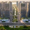 Phối cảnh Quảng trường Trung tâm – không gian kết nối Khu đô thị Đa mục tiêu Lĩnh Nam và Khu đô thị Định cư Lĩnh Nam (Hà Nội) do liên danh có Tập đoàn Tương Lai Sông Hồng triển khai.