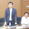 Đại biểu Bùi Quang Huy (đoàn Gia Lai) phát biểu tại thảo luận tổ chiều 19/10.