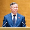  Bộ trưởng Bộ Tài chính Ngô Văn Tuấn trình bày Tờ trình dự án Luật Đấu thầu (sửa đổi) sáng 23/10