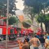 Cháy trên đường Hai Bà Trưng TP HCM. Ảnh Lê Toàn