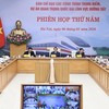 Thủ tướng Chính phủ Phạm Minh Chính, Trưởng Ban Chỉ đạo các công trình trọng điểm, dự án quan trọng quốc gia lĩnh vực đường sắt chủ trì phiên họp thứ năm của Ban Chỉ đạo - Ảnh: VGP.