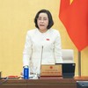 Phó chủ tịch Quốc hội Nguyễn Thị Thanh phát biểu tại phiên họp. 