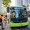 Xe buýt điện góp phần phát triển giao thông xanh ở Thủ đô. Ảnh: VGP.