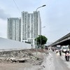 Khu nhà ở xã hội Tây Nam Kim Giang nằm gần đường Vành đai 3 và kế bên chung cư Eco Green City.