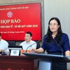 Phó Giám đốc Sở Tài chính Hà Nội Đỗ Thu Hằng thông tin về tình hình kinh tế - xã hội quý I và nhiệm vụ trọng tâm quý II của TP. Hà Nội năm 2026. 