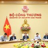 Lãnh đạo Bộ Công thương làm việc với đoàn doanh nghiệp Hội đồng Kinh doanh Mỹ - ASEAN tại trụ sở Bộ. 