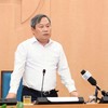 Chủ tịch UBND TP. Hà Nội Vũ Đại Thắng phát biểu tại cuộc họp.