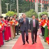 Đồng chí Tổng Bí thư, Chủ tịch nước Tô Lâm gặp gỡ cán bộ, nhân viên Đại sứ quán và cộng đồng người Việt Nam tại Ấn Độ.