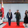 Lễ đón Thủ tướng Lê Minh Hưng tới Philippines tham dự Hội nghị Cấp cao ASEAN 48 - Ảnh: VGP/Nhật Bắc.