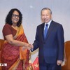 Tổng Bí thư, Chủ tịch nước Tô Lâm hội kiến Thủ tướng Sri Lanka Harini Amarasuriya. (Ảnh: Thống Nhất/TTXVN)