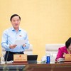 Phó Chủ tịch Quốc hội Nguyễn Khắc Định phát biểu tại phiên họp. 