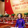 Bà Bùi Huyền Mai tham luận tại Đại hội.