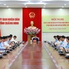 Ông Bùi Văn Khắng, Chủ tịch UBND tỉnh Quảng Ninh chủ trì hội nghị Sơ kết 1 năm thực hiện sắp xếp đơn vị hành chính các cấp và hoạt động của chính quyền địa phương 2 cấp. Ảnh: QMG