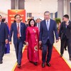 Tổng Bí thư, Chủ tịch nước Tô Lâm tới dự Đại hội đại biểu toàn quốc Mặt trận Tổ quốc Việt Nam lần thứ XI, nhiệm kỳ 2026 - 2031 diễn ra trọng thể tại Trung tâm Hội nghị Quốc gia, Thủ đô Hà Nội.