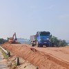 Dự án nâng cấp cải tạo quốc lộ 14B đang chậm tiến độ xây dựng.