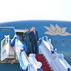 Tổng Bí thư, Chủ tịch nước và Phu nhân tới Bangkok vào chiều 27/5. Ảnh: TTXVN. 