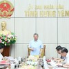 Phó bí thư Tỉnh ủy, Chủ tịch UBND tỉnh Hưng Yên Nguyễn Mạnh Quyền phát biểu chỉ đạo