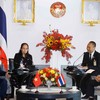 Tổng Bí thư, Chủ tịch nước Tô Lâm hội kiến Chủ tịch Quốc hội Thái Lan Sophon Saram. (Ảnh: TTXVN)