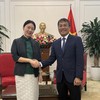 Thứ trưởng Thường trực Bộ Ngoại giao Nguyễn Minh Vũ và bà Lư Tân Ninh.