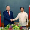 Tổng Bí thư, Chủ tịch nước Tô Lâm và Tổng thống Philippines Ferdinand Romualdez Marcos Jr. tại cuộc gặp gỡ báo chí, thông báo kết quả hội đàm. Ảnh: Thống Nhất/TTXVN