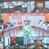 Cuộc họp được kết nối trực tuyến đến các xã, phường. Ảnh: Hạ Chúc 