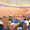 Toàn cảnh cuộc họp của UBND TP.Hà Nội về việc triển khai thực hiện chỉ đạo của Trung ương về khởi công dự án nhà ở xã hội và nhà ở cho thuê.