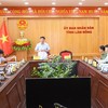Tổ công tác số 1 của UBND tỉnh Lâm Đồng họp phiên thứ 4 nhằm đánh giá tình hình và đề ra phương hướng xử lý, tháo gỡ khó khăn, vướng mắc đối với các dự án đầu tư ngoài ngân sách giai đoạn 2. Ảnh: Kim Hiền