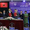 Quang cảnh lễ ký kết biên bản hợp tác ghi nhớ giữa Tập đoàn xây dựng Thái Bình Dương và Sở Xây dựng TP.HCM. Ảnh: T.K